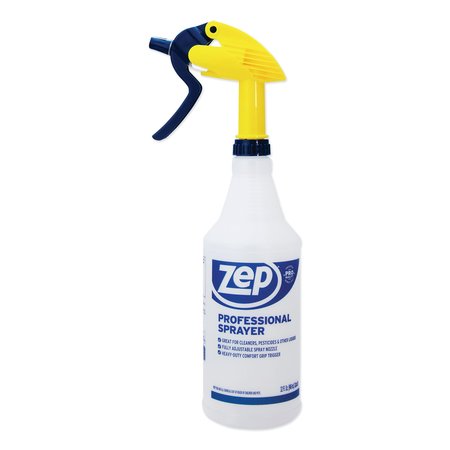 Zep 32 oz Professional Trigger Spray Bottle, Plastic, Blue/Gold/Clear HDPRO36EA